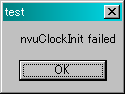 nvuClockInit failed