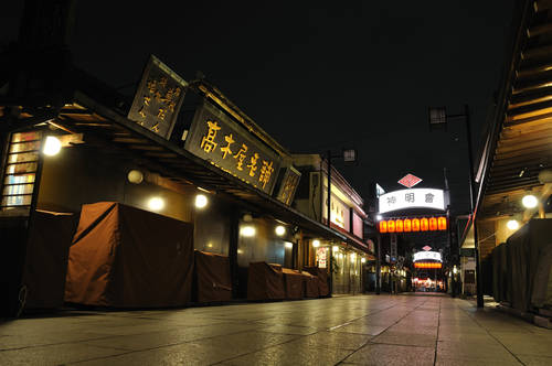 今日の一枚「夜の帝釈天参道」