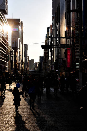 今日の一枚「夕暮れの銀座」